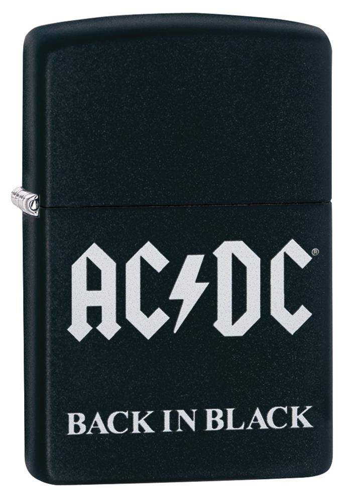 Zippo 49015 AC/DC Black matte Windproof Lighter, Classic Model, Black matte - OUTBACK