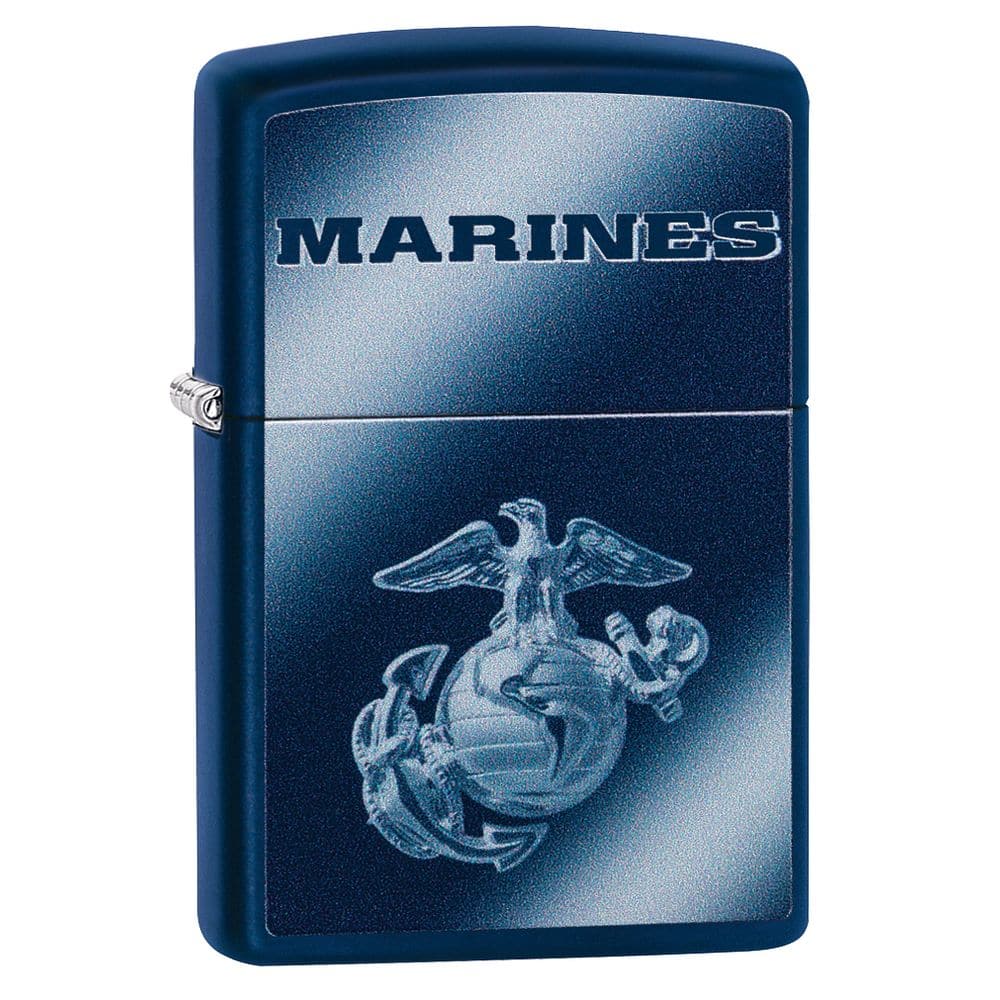 Zippo 49151 239 United States Marine Corps Navy Matte Pocket Lighter, Classic Model, Blue - OUTBACK