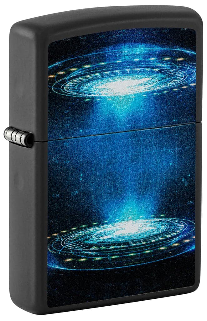 Zippo 48514 218 Black Light UFO Flame Design Black Matte Windproof Lighter - OUTBACK