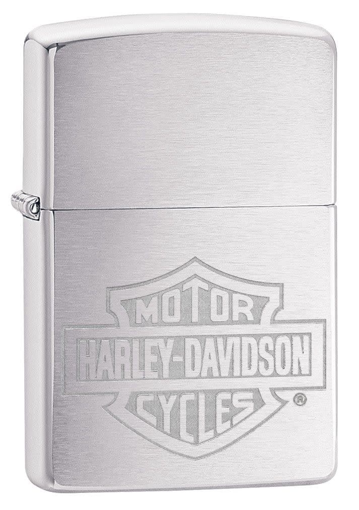 Zippo 200HD.H199 Harley Davidson Chrome Windproof Lighter, Classic Model, Silver - OUTBACK