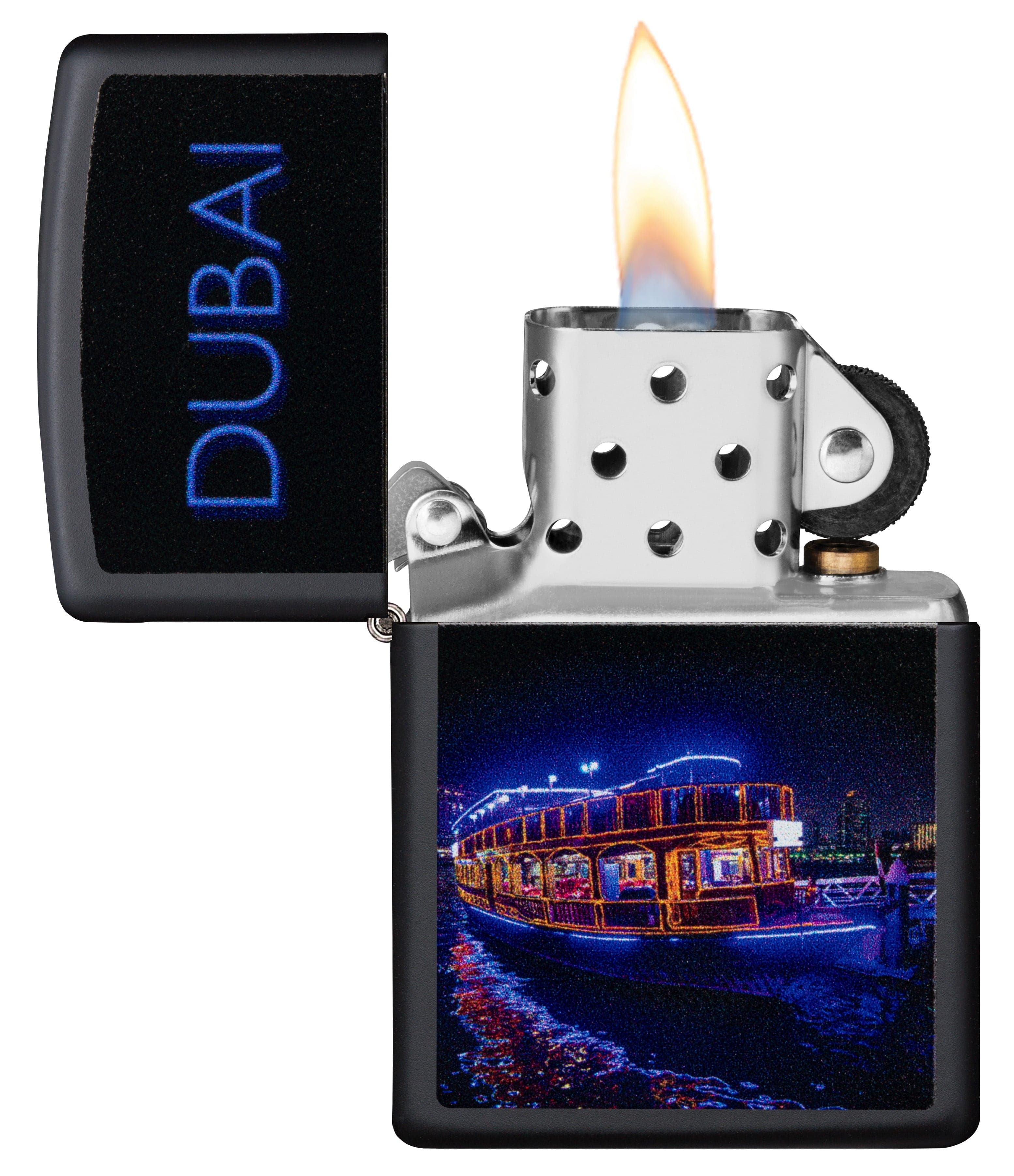 Zippo CI412379 218 Dubai Dhow Cruise Black Matte Windproof Lighter, Middle East Model, Black - OUTBACK