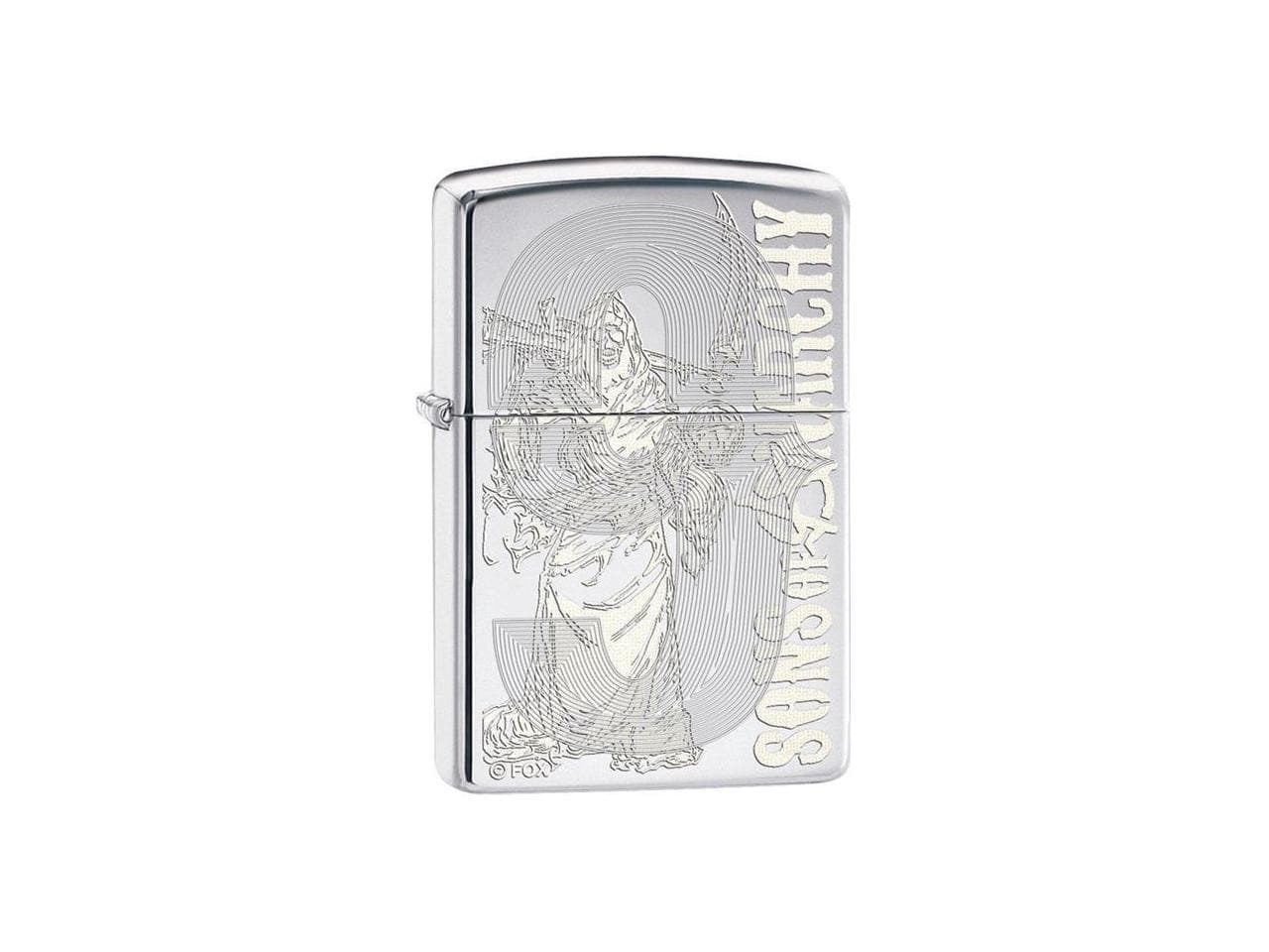 Zippo 28957 Sons of Anarchy High Polish Chrome Windproof Lighter, Classic Model, Silver - OUTBACK