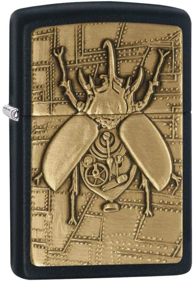 Zippo 29567 218 Steampunk Beetle Black matte Windproof Lighter, Classic Model, Black - OUTBACK