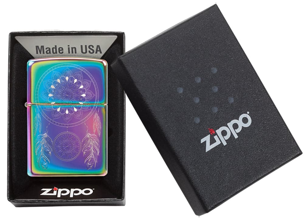 Zippo 49023 151 Mandala Dream Catcher Multi Color Windproof Lighter, Classic Model, Multi-colour - OUTBACK