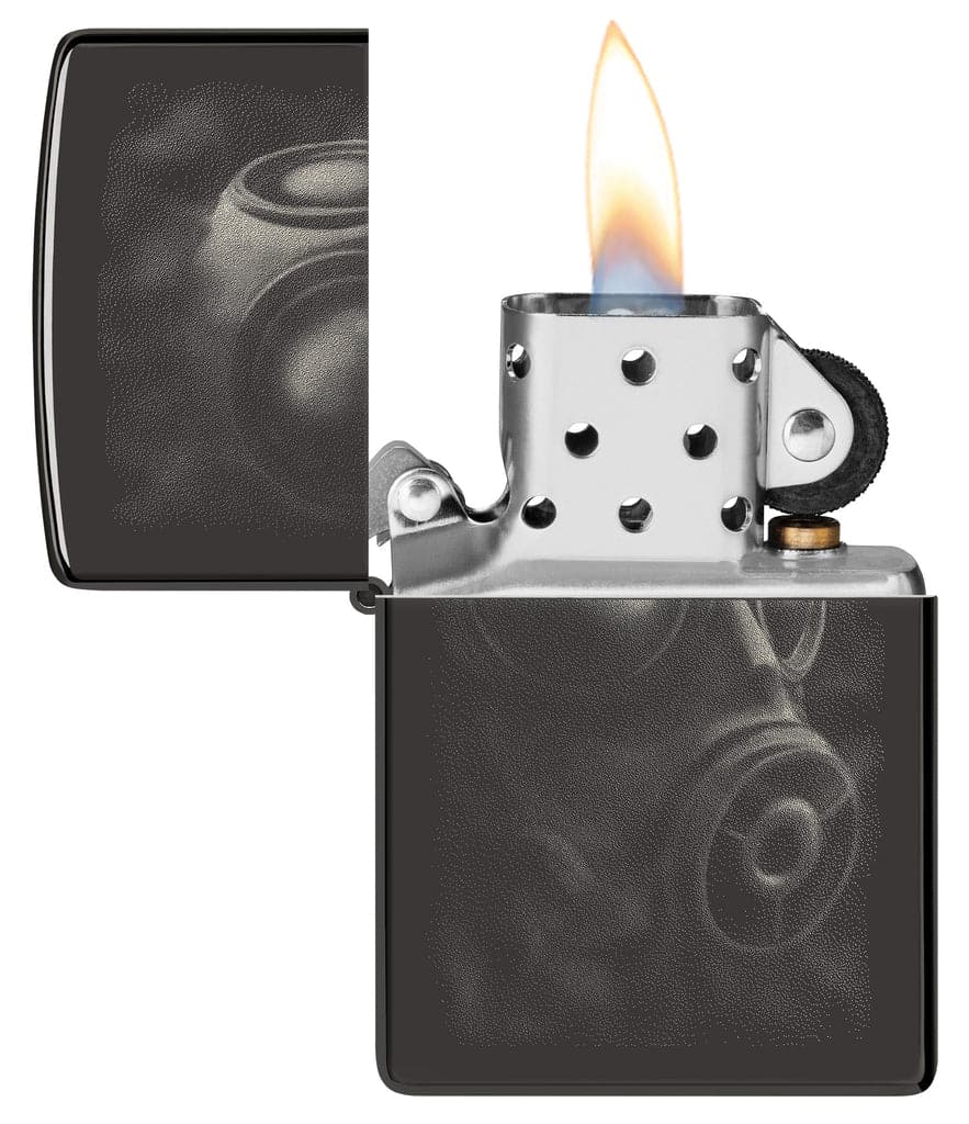 Zippo 48588 24756 Gas Mask Design High Polish Black Windproof Lighter - OUTBACK