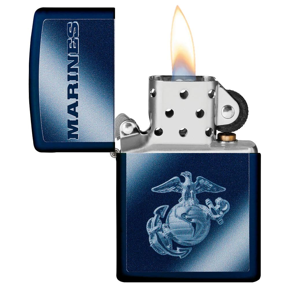 Zippo 49151 239 United States Marine Corps Navy Matte Pocket Lighter, Classic Model, Blue - OUTBACK