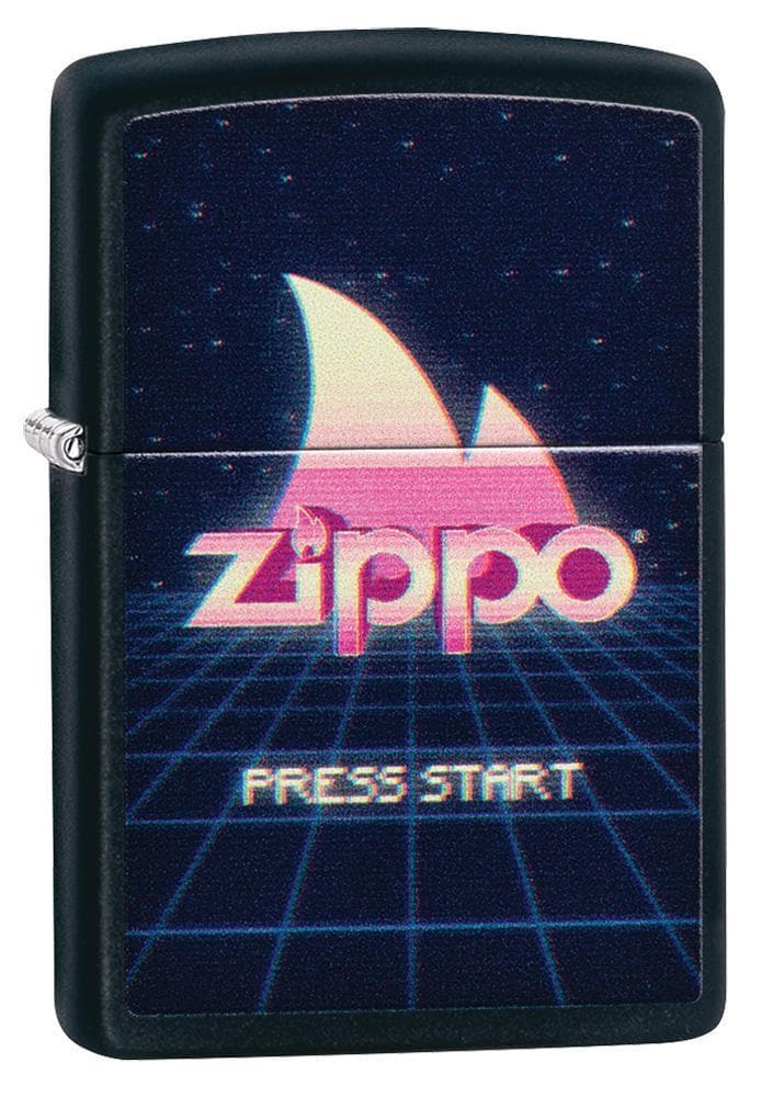 Zippo 49115 218 Gaming Design Black Matte Windproof Lighter, Classic Model, Black - OUTBACK