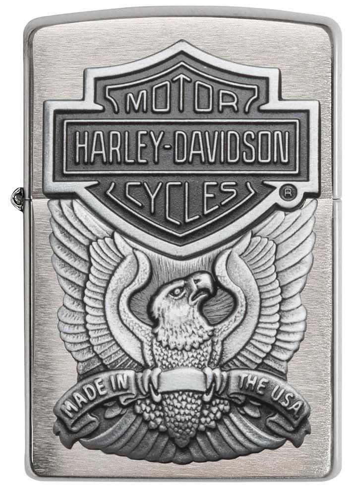 Zippo 200HD.H284 98 Harley-Davidson Made In Usa Eagle Wings Windproof Lighter, Harley-Davidson Model, Silver - OUTBACK