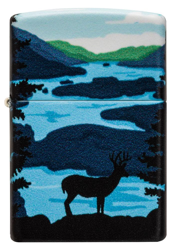 Zippo 49483 49352 Deer Landscape Design 540 Color Windproof Lighter, Classic Model, Multi-colour - OUTBACK