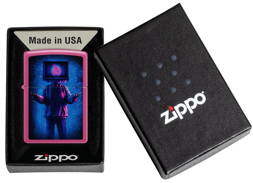 Zippo 48515 49846 Flame TV Man Design Frequency Windproof Lighter - OUTBACK