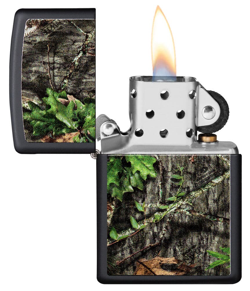 Zippo 29893 Mossy Oak Obsession Black Matte Windproof Lighter, Classic Model, Black - OUTBACK