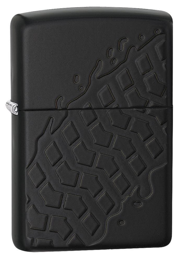 Zippo 28966 Armor Tire Tread Black Matte Windproof Lighter, Classic Model, Black - OUTBACK