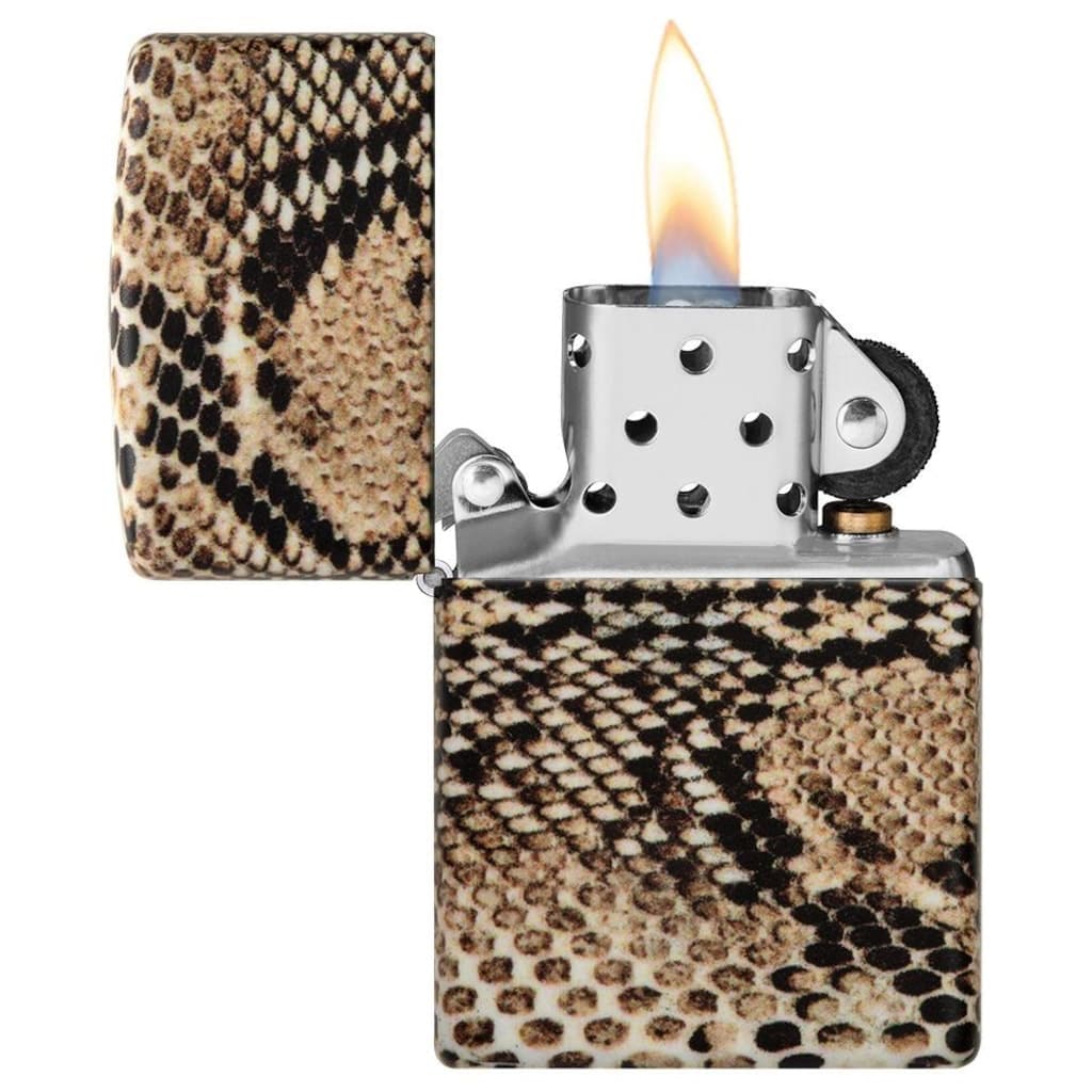 Snake Skin Desigin White 540 Matte Windproof Lighter, Classic Model, Multicolour - OUTBACK