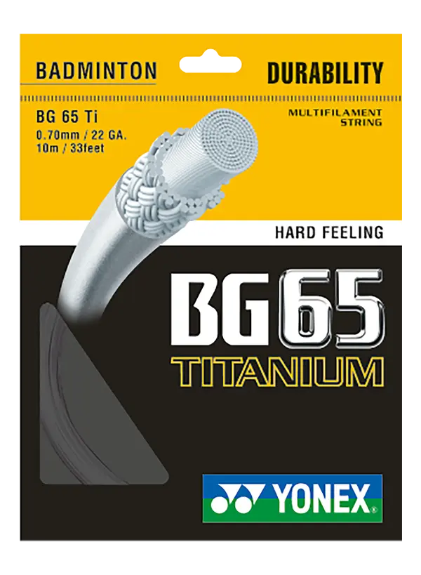 YONEX BG-65-TI BLACK, Badminton String Victor