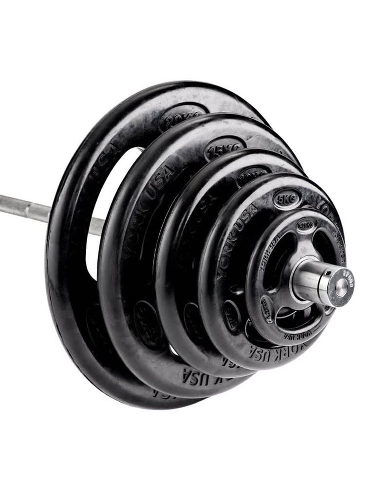 LSLLC Barbell Sets & Weight Sets York Fitness 90 KG Olympic Barbell Set