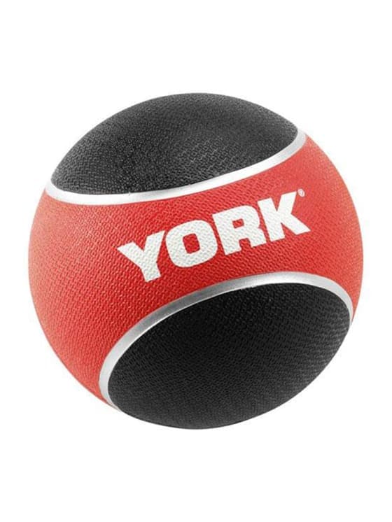 York, Fitness Medicine Ball, 60270, Red/Black - Athletix.ae