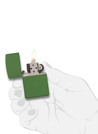 Zippo 228 061776 Classic Moss Green Matte Windproof Lighter, Classic Model, Green - OUTBACK