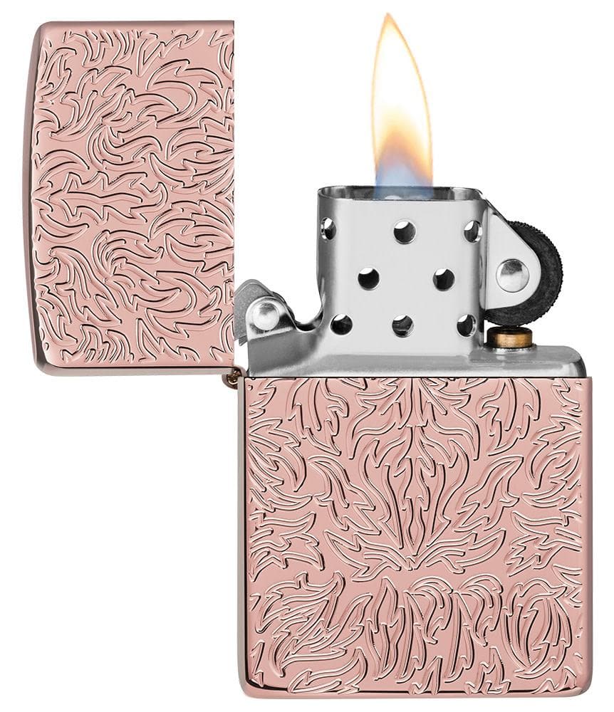 Zippo 49703 49190 Carved Armor Rose Gold Design Windproof Lighter - OUTBACK