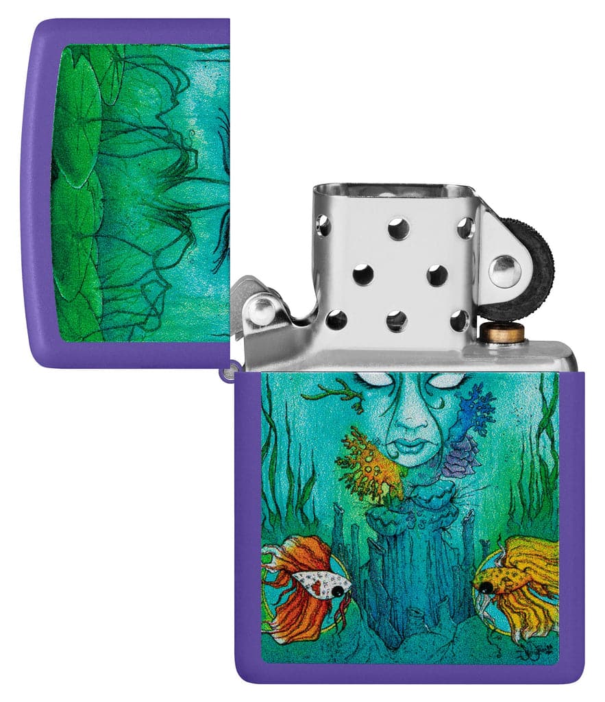 Zippo 48630 237 Sean Dietrich Brackish Design Purple Matte Windproof Lighter - OUTBACK