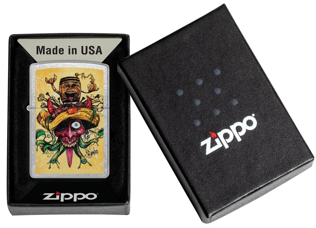 Zippo 48631 207 Sean Dietrich Devil Bull Design Street Chrome Windproof Lighter - OUTBACK