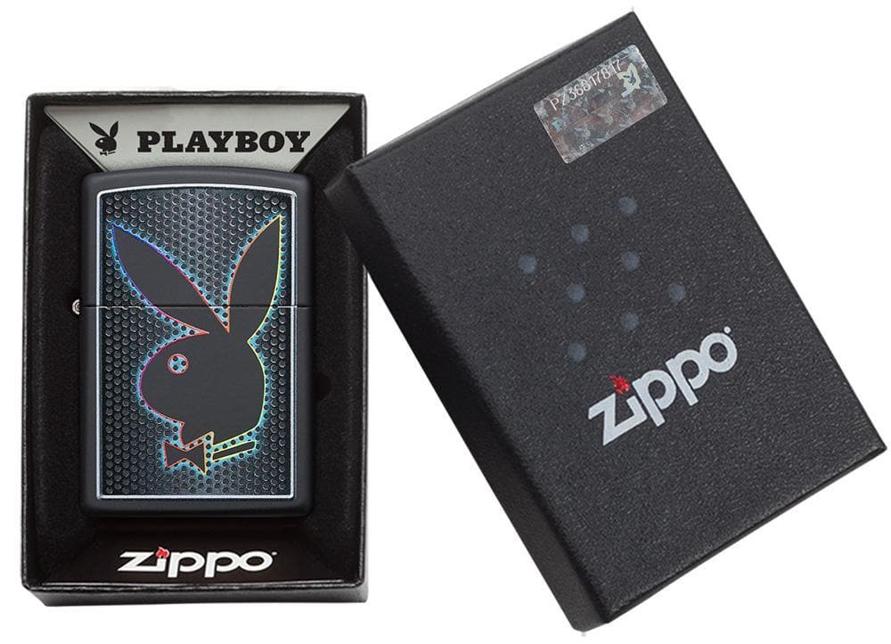 Zippo 49155 218 Playboy Logo Black Matte Lighter, Classic Model, Black - OUTBACK