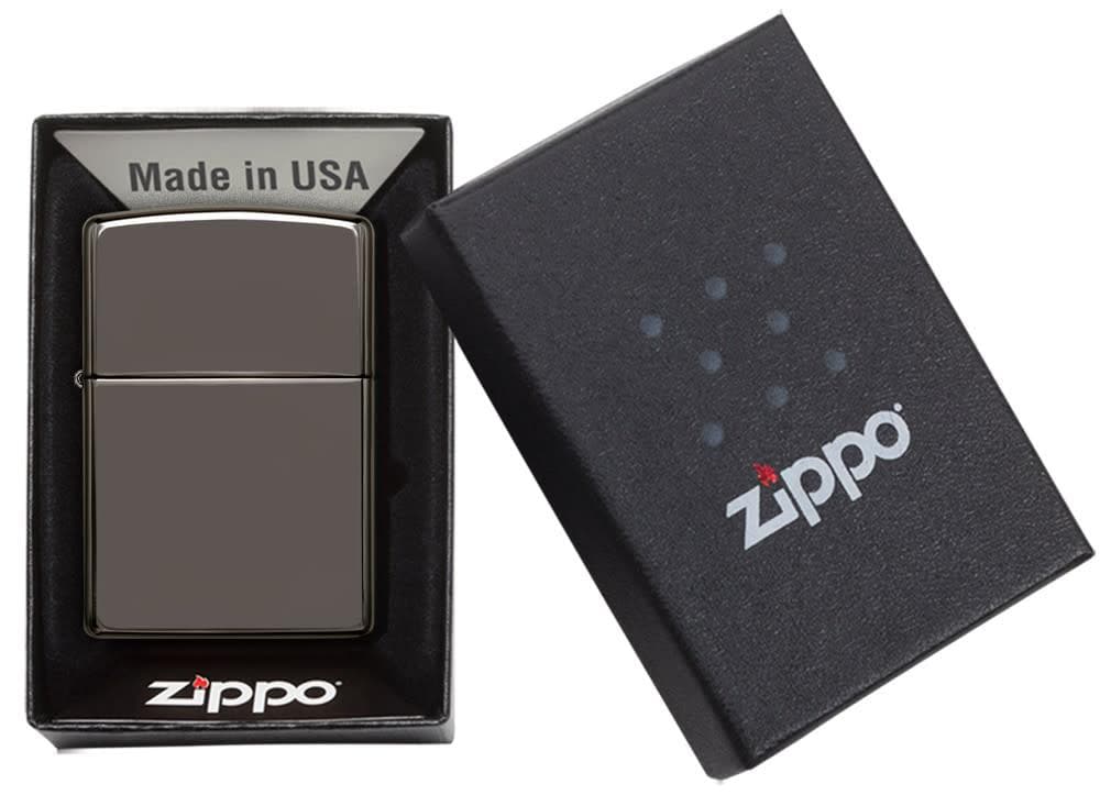 Zippo 150 Classic Black Ice Windproof Lighter, Classic Model, Black - OUTBACK