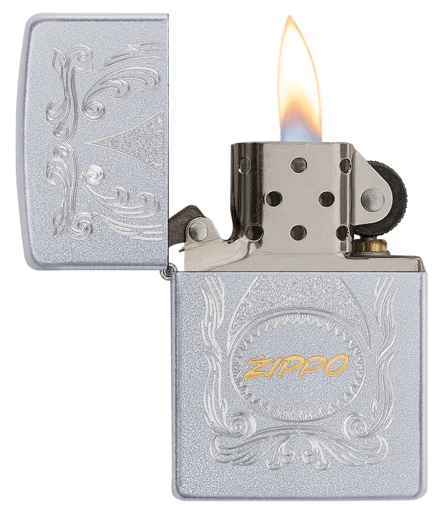 Zippo 29512 205 Zippo Gold Script Windproof Lighter  , Classic Model, Silver - OUTBACK