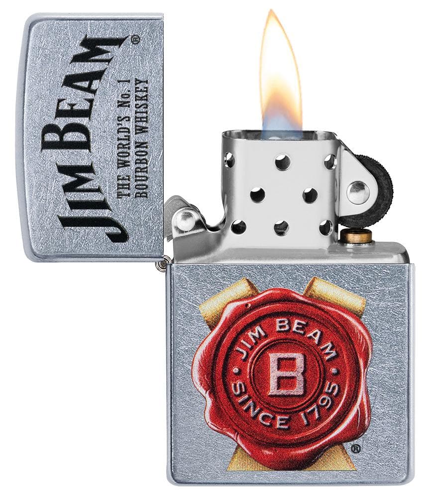 Zippo 49326 Jim Beam® Rosette Street Chrome™ Windproof Lighter, Jim Beam Model, Street Chrome - OUTBACK