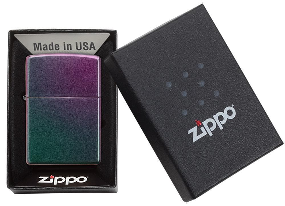 Zippo 49146 Classic Iridescent Matte Windproof Lighter, Classic Model, Multi-colour - OUTBACK