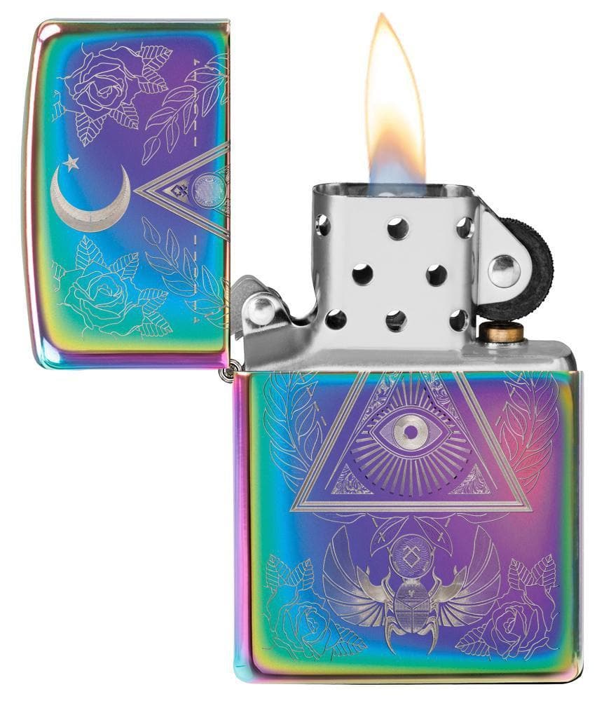 Zippo 49061 151 Eye Of Providence Design Multi Color Windproof Lighter, Classic Model, Multi-colour - OUTBACK