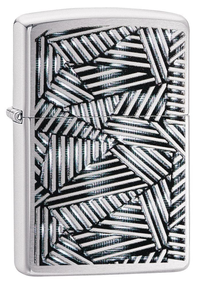 Zippo 29885 Line Grid Windproof Lighter, Classic Model, Silver - OUTBACK