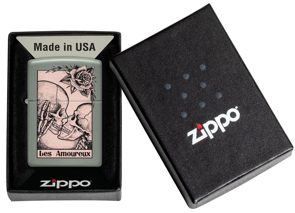 Zippo 48594 49843 Death Kiss Design Sage Windproof Lighter - OUTBACK