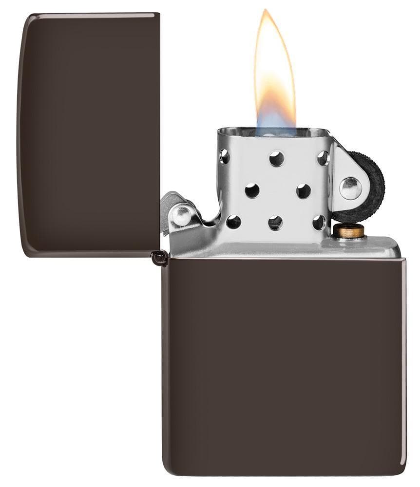 Zippo 49180 Classic Brown Matte Windproof Lighter, Classic Model, Brown - OUTBACK