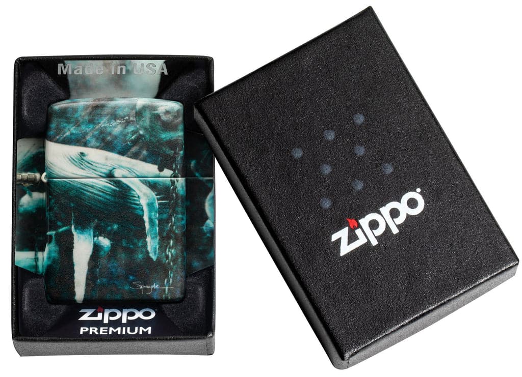 Zippo 48627 49352 Spazuk Whale Design 540 Color Windproof Lighter - OUTBACK