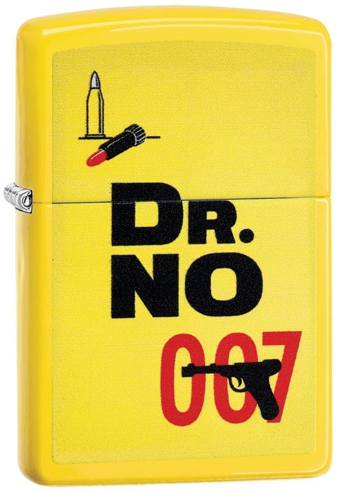 Zippo 29565 24839 James Bond Dr.NO 007 Yellow Matte Windproof Lighter, James Bond Model, Yellow - OUTBACK