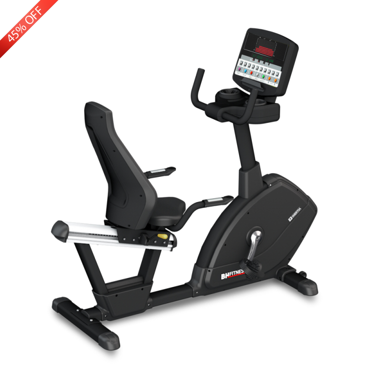 BH Fitness, Recumbent Bike, H775, Silver & Black - Athletix.ae