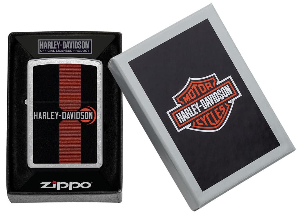 Zippo 48604 207 Harley Davidson Logo Design Street Chrome Windproof Lighter - OUTBACK