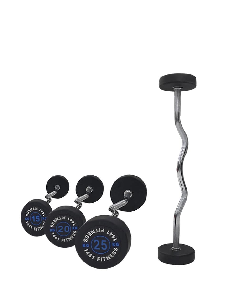 1441 Fitness Fixed Curl Barbell Weight - 10 kg - 50 kg