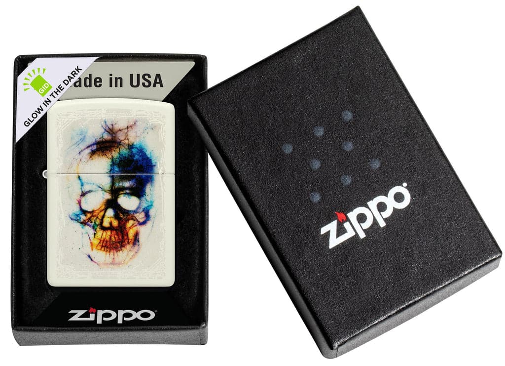 Zippo 48563 49193 Skull Print Design Glow in the Dark Windproof Lighter - OUTBACK