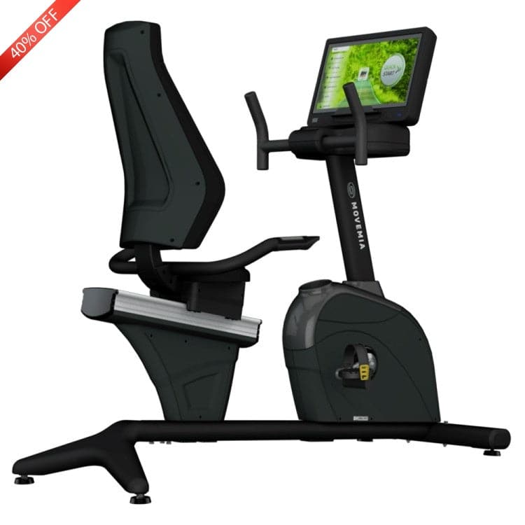 BH Fitness, Movemia Recumbent Bike, Br1000, Silver & Black - Athletix.ae