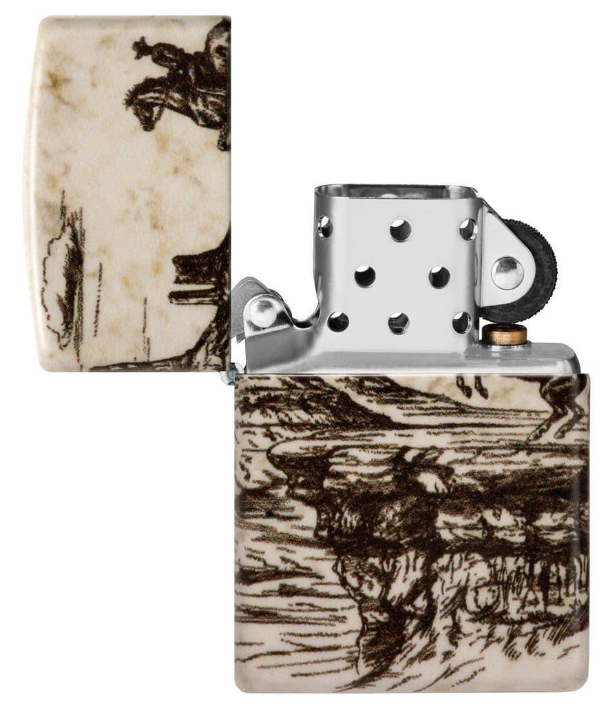 Zippo 48518 49352 Wild West Scene Design 540 Color Windproof Lighter - OUTBACK