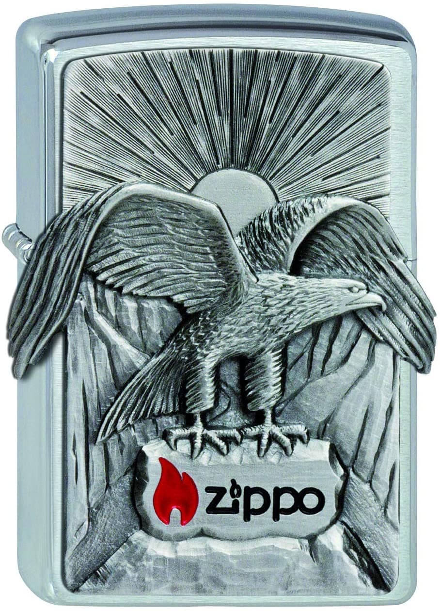 Zippo 200 200 Eagle Zippo 2011 Emblem Windproof Lighter, Classic Model, Silver - OUTBACK