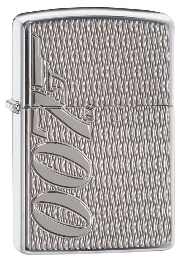 Zippo 29550 167 James Bond Engraved "007" Armor High Polish Chrome Windproof Lighter, James Bond Model, Silver - OUTBACK