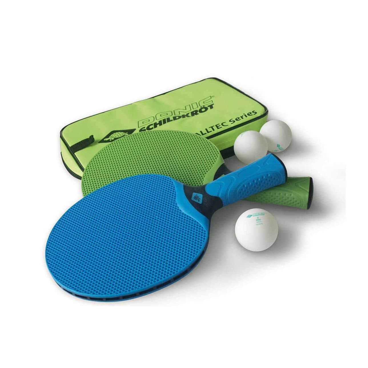 Donic, Schildkröt Alltec Hobby Bat and Balls Set, Blue - Athletix.ae