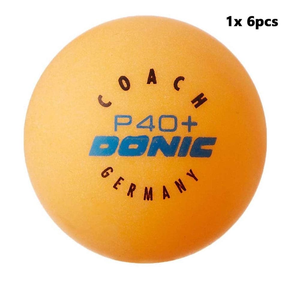 Donic - Table Tennis Ball Coach 6pcs Packet 550276 Orange - Athletix.ae