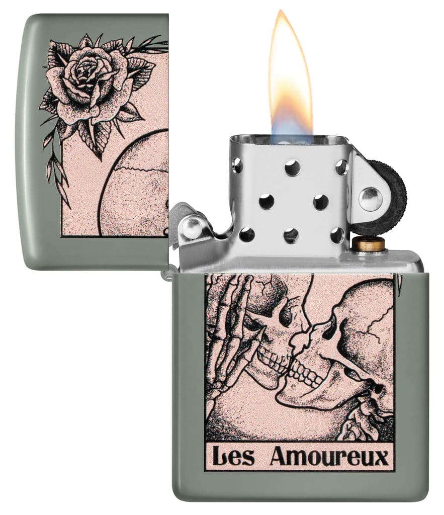 Zippo 48594 49843 Death Kiss Design Sage Windproof Lighter - OUTBACK