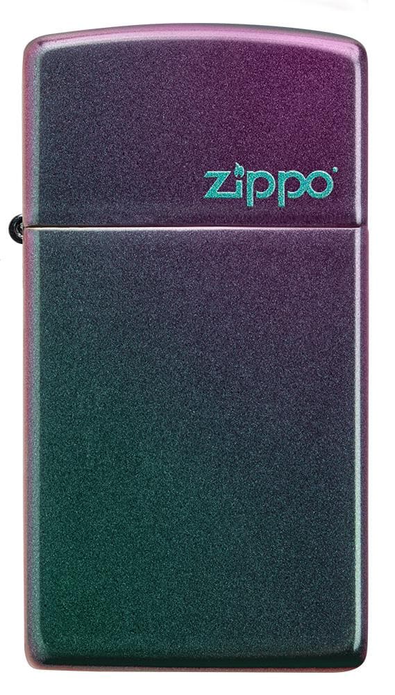 Zippo 49267ZL 49267 Slim Iridescent With Zippo Logo Windproof Lighter, Slim Model, Multi-colour - OUTBACK