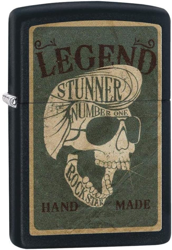 Zippo 29630 218 Legendary Skull Windproof Lighter, Classic Model, Black - OUTBACK