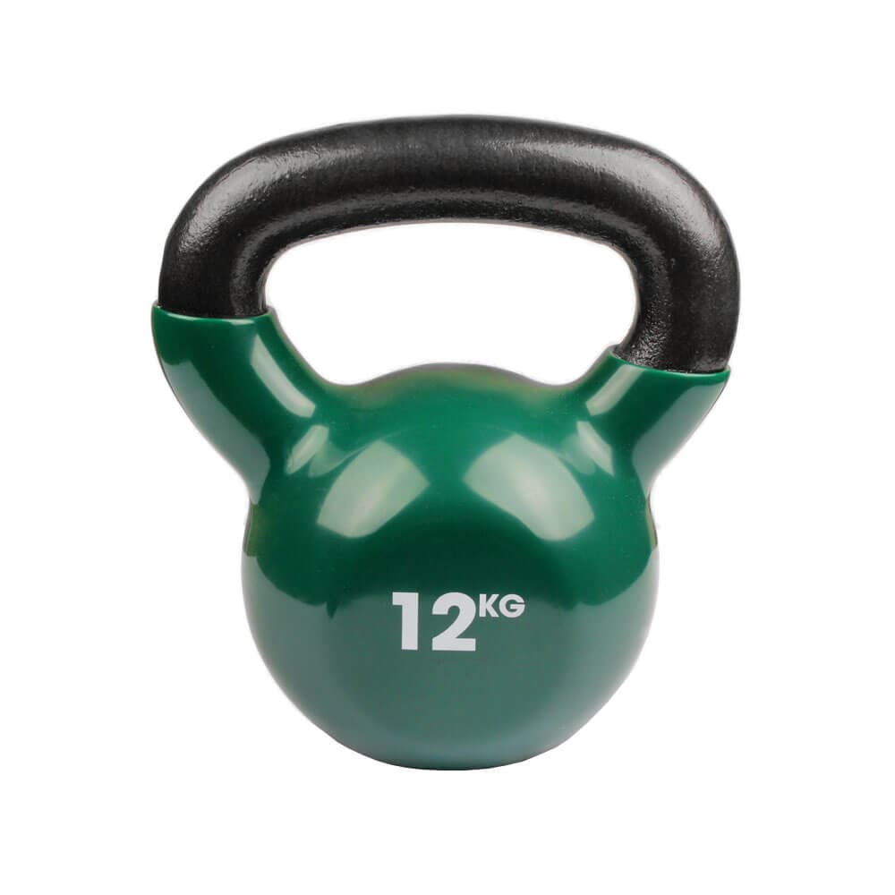 Ta Sport, Solid Coated Kettlebell 12 Kg, Green - Athletix.ae