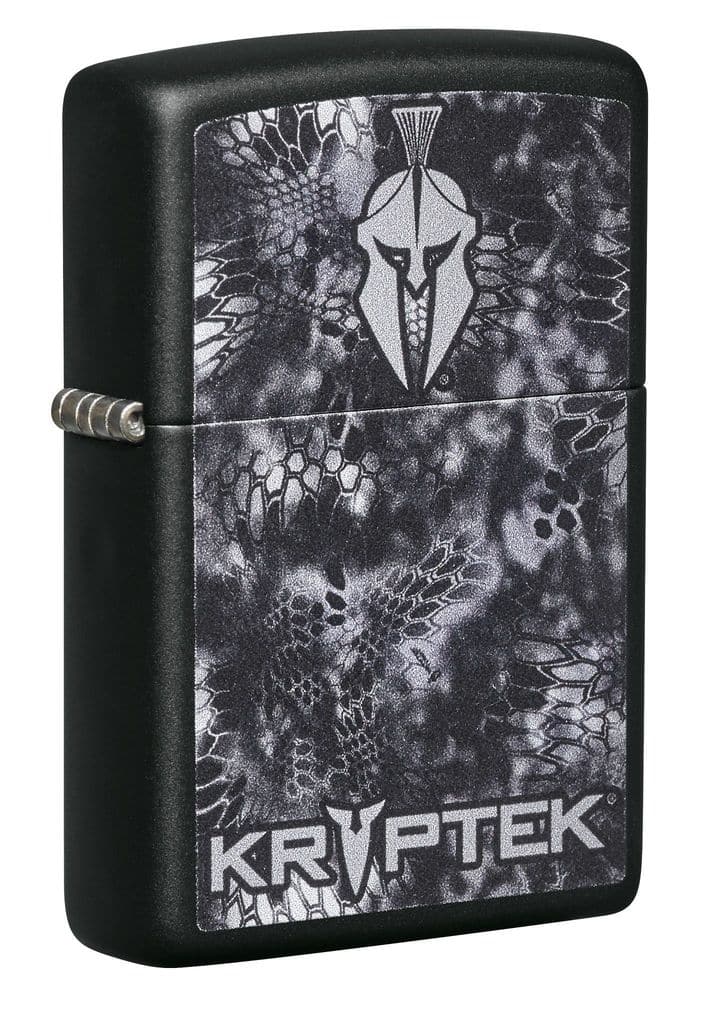 Zippo 49333 218 Kryptek Black Matte Windproof Lighter, Classic Model, Black - OUTBACK